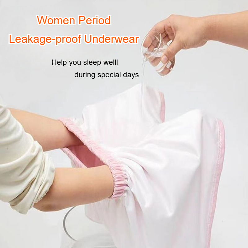 Damen-Unterwäsche, Anti-Leck-Baumwoll-Shorts, wiederverwendbar, waschbar, Menstruationshöschen, Geruchskontrolle, Schlaf, Nacht, Urinleckage, Boxershorts