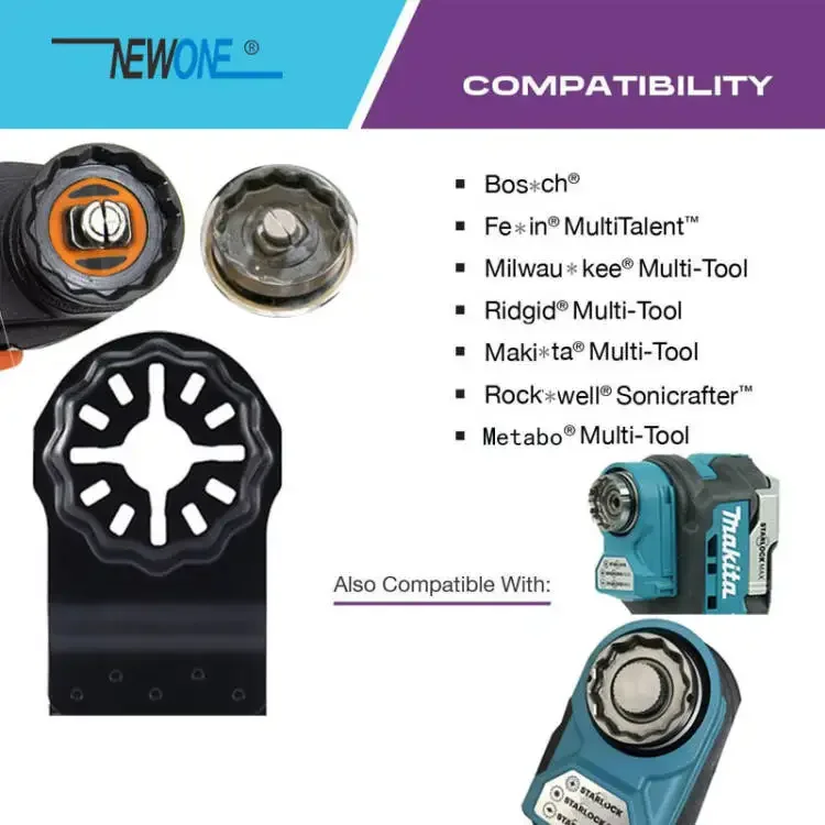 NEWONE STARLOCK BIM32 * 50 мм длинные лезвия пилы подходят для осциллирующих инструментов для резки дерева и металла удаление гвоздей и т. д.
