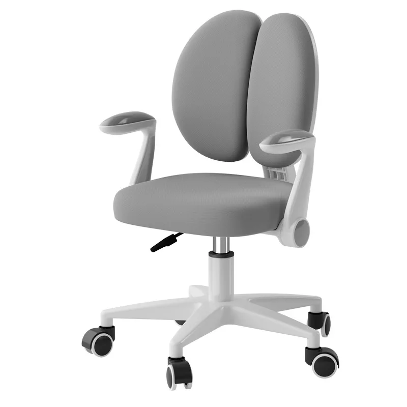Sedia per bambini ergonomica regolabile – Sedia da scrivania da studio con braccioli ribaltabili e supporto per schienale – Comoda e resistente per i bambini