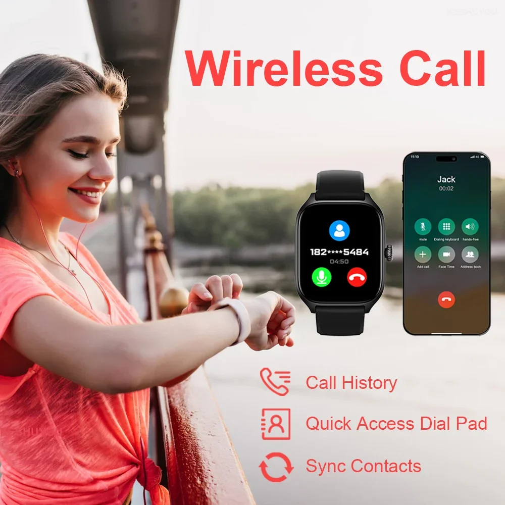 LAXASFIT Novo H9 Promax Relógio Inteligente Dial para Responder Chamadas Rastreamento de Calorias Monitoramento de Oximetria de Freqüência Cardíaca Bluetooth Smartwatch