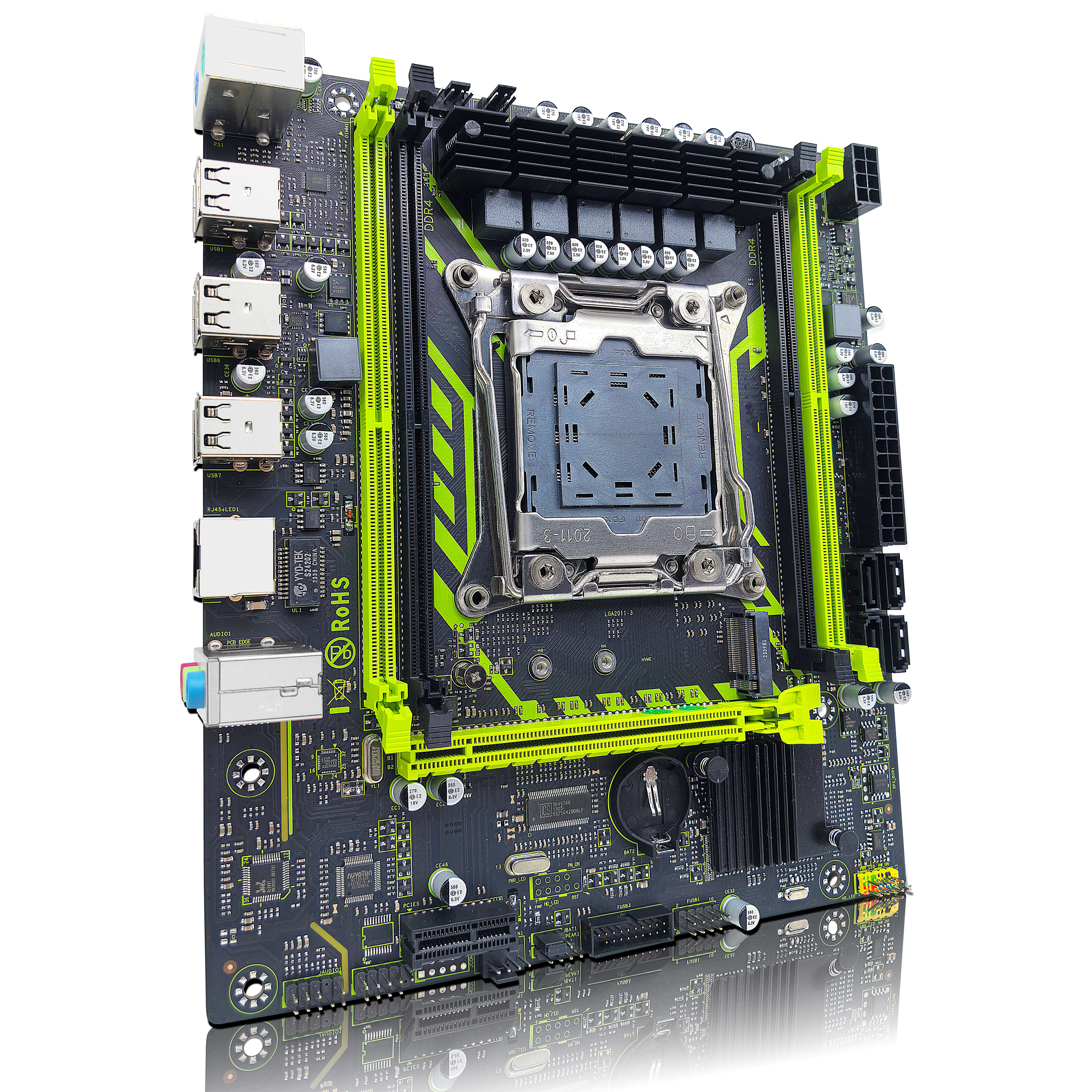 Kit de carte mère X99-8D4 ZSUS avec LGA2011-3 Xeon E5 2650 V4 CPU DDR4 16 Go (1x16 Go) 2133 mémoire RAM Z successive NVcloser M.2 SATA