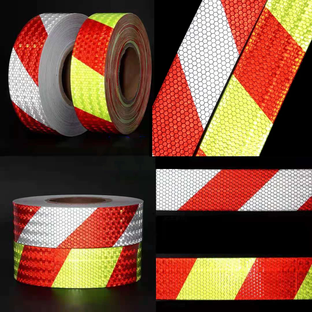 Glänzendes reflektierendes Sicherheitswarnband, selbstklebendes, reflektierendes Klebeband mit Twill-Druck für PVC-Reflexband, Autozubehör