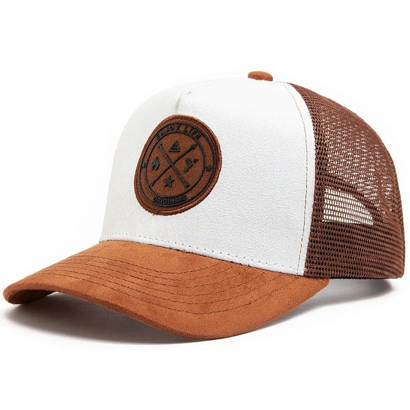 Gorra de béisbol de malla para las cuatro estaciones, moda informal para hombres y mujeres, transpirable, con icono de letras, gorras de camionero de HipHop Unisex, sombrero para deportes al aire libre para papá