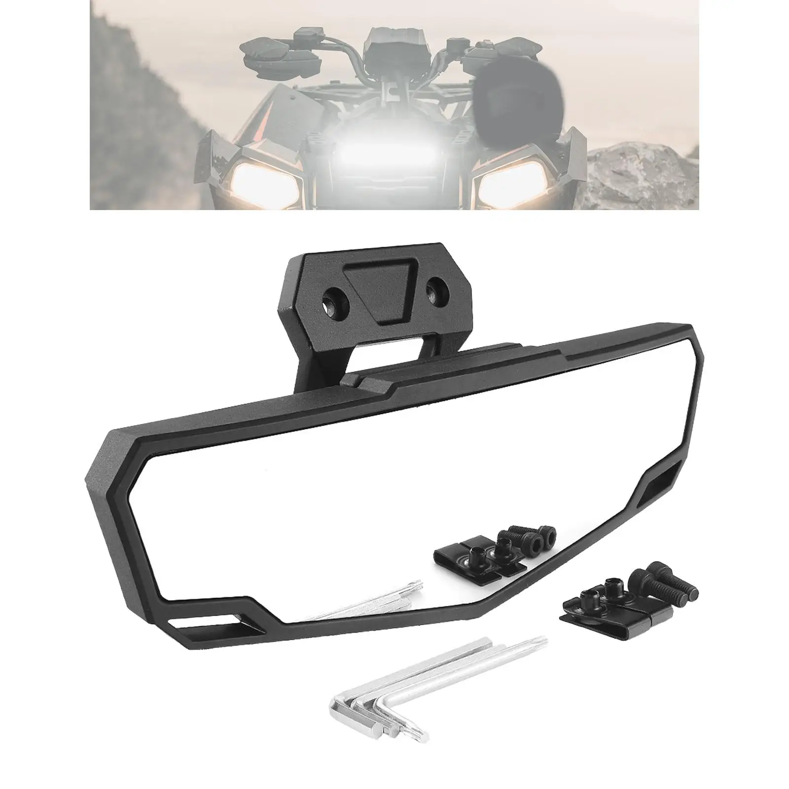 Espelho retrovisor central 2883763   Peças de reposição do espelho retrovisor para Polaris RZR Pro R R 4 RZR Pro XP 4 Fácil instalação