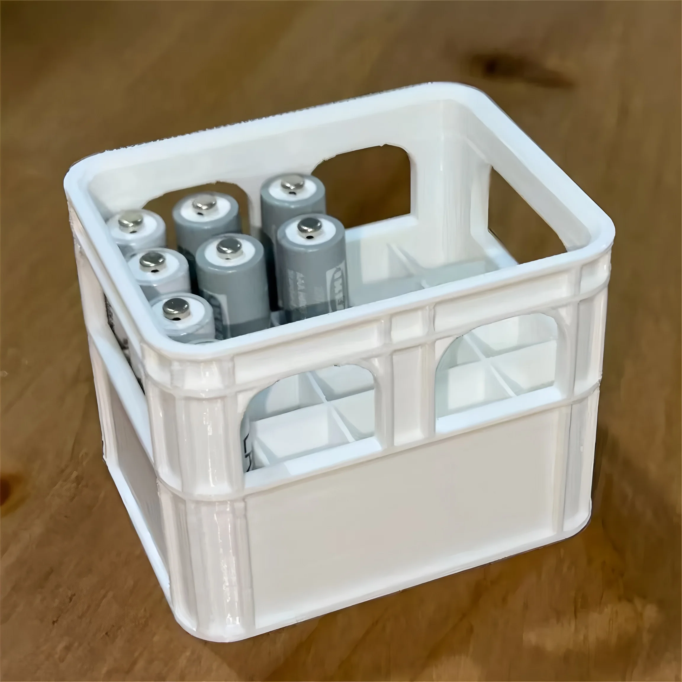Pudełko na baterie drukowane w technologii 3D, DIY, skrzynia na piwo nr... 5 Aa Nie. Pojemnik na baterie Aaa, możliwość układania w stosy, koszyk do przechowywania