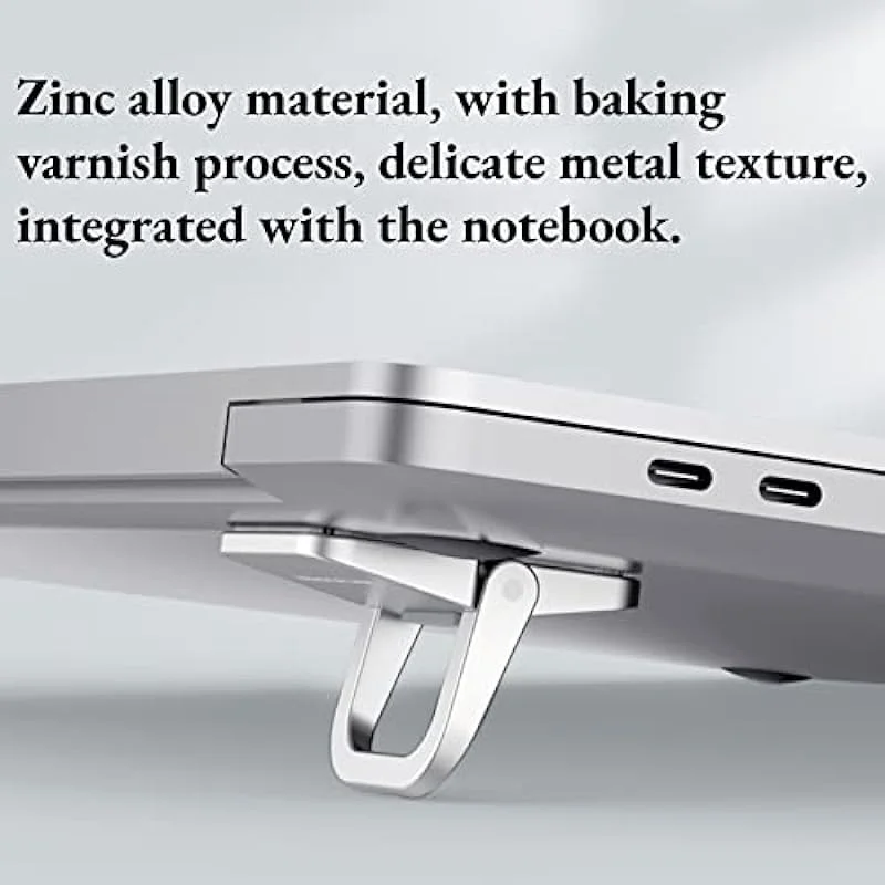 Self-Adhesive Mini Laptop Stand Invisible Computer Keyboard Stand for Desk Ergonomic Lightweight Zinc Alloy Mount Kickstand