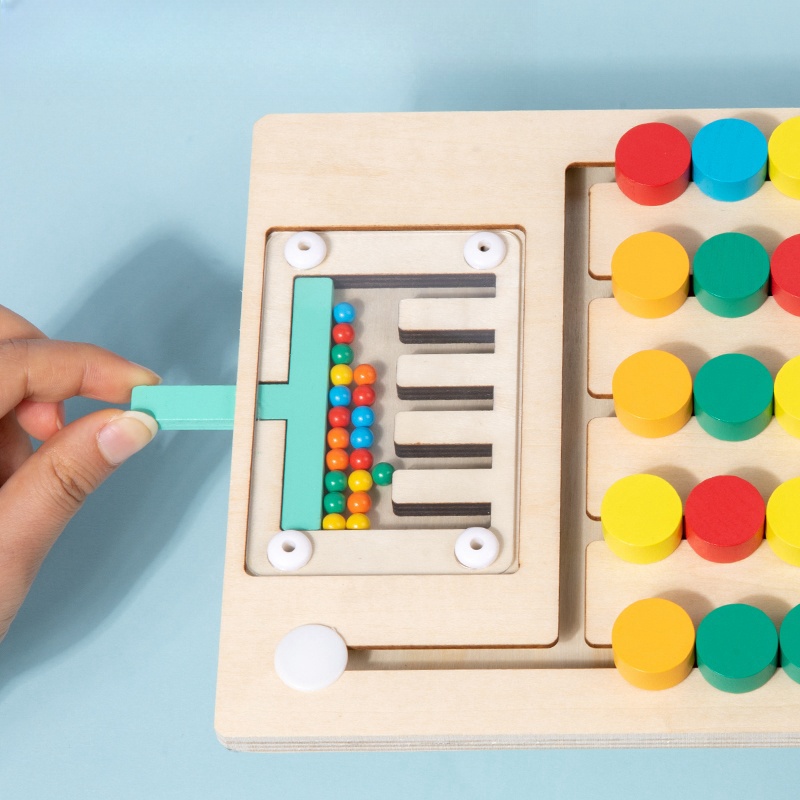 Vier Kleuren Lopen Dubbelzijdig Spel Schaken, Kinderen Logisch Denken Training, Montessori Vroege Educatie Puzzel Speelgoed Voor U