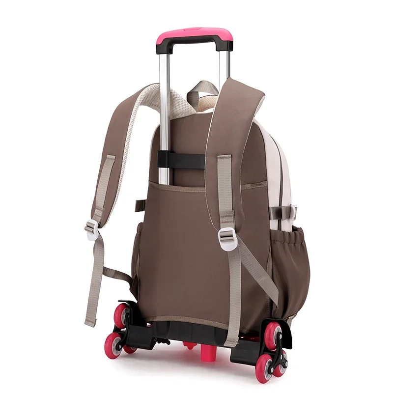 Kinder Schul rucksack mit Rädern Roll rucksack für Mädchen Student Roll rucksack Trolley Schult asche Reisewagen Gepäck