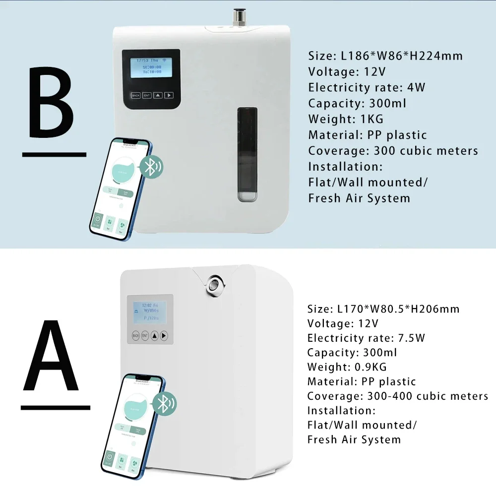 Waterless Aroma Diffuser 300ml WIFI ควบคุม Essential Oil Diffuser ฟังก์ชั่นจับเวลากลิ่นหอมอุปกรณ์สําหรับ Home Hotel