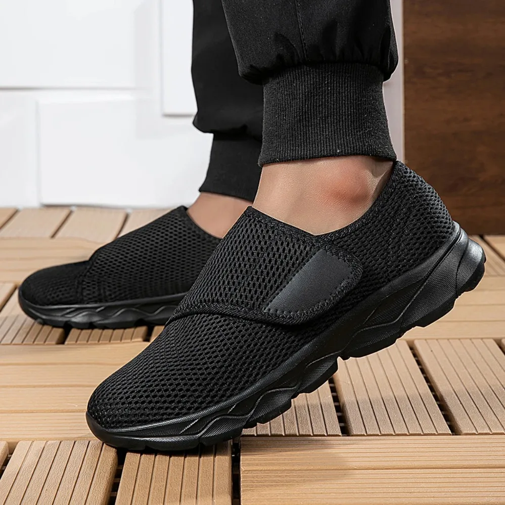 Populaire décontracté unisexe orthopédie pieds larges chaussures gonflées pouce éversion réglage doux confortable chaussures pour diabétiques chaussures de marche