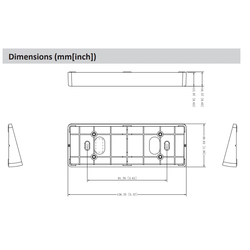 Dahua VTM22A Horizontally Inclined Bracket for VTO2311R-WP VTO1000J Door Station Horizontal Angle 15°  VTO Mounting Accessories