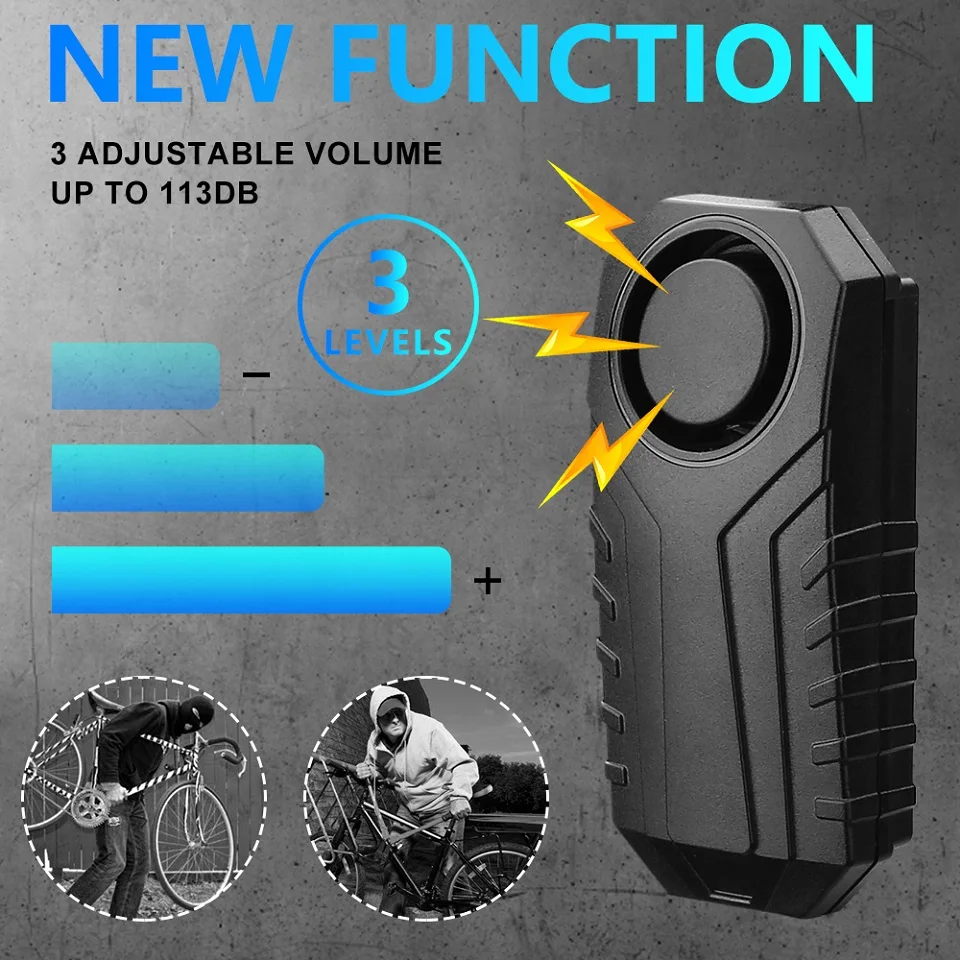 ELECTOP ไร้สายจักรยานปลุกรีโมทคอนโทรลกันน้ํา 110dB Anti-Theft รถจักรยานยนต์ไฟฟ้าสกู๊ตเตอร์จักรยานป้องกันความปลอดภัย