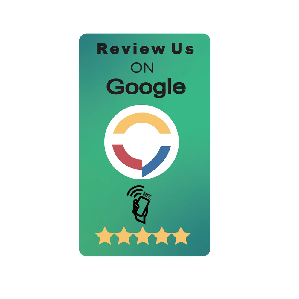 Review us on Google Trustpilot Tripadvisor Reviews NFC Tap Cards NTAG215 504bytes NFC-Enabled Google Reviews Cards