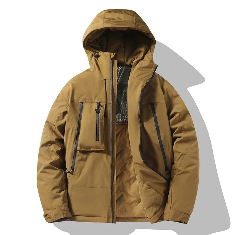 2024 nova jaqueta de inverno das mulheres dos homens ao ar livre esqui à prova dwaterproof água grafeno quente com capuz parka masculino rua casual multi bolso acolchoado jaqueta
