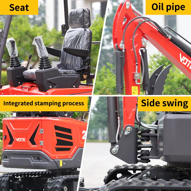 Factory Directly Sale 1 Ton Small Mini Excavator High Quality Mini Digger For Garden Crawler Small Bagger home used customized