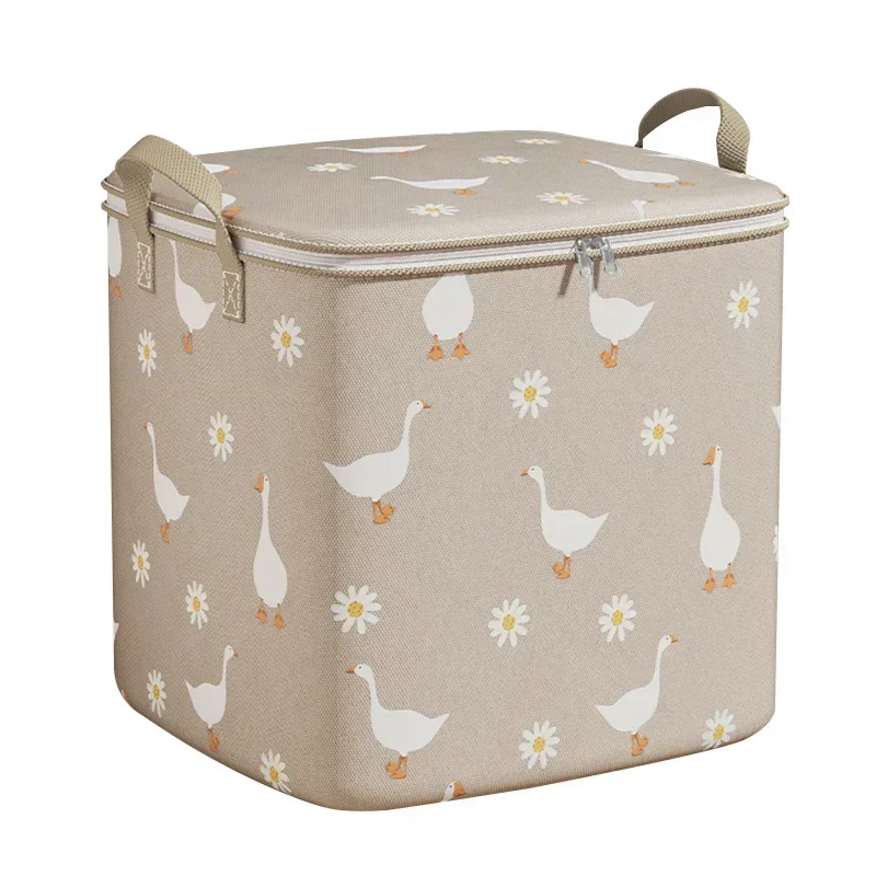 Saco de armazenamento de colcha de pato doméstico grande capacidade caixa de armazenamento de colcha não tecido roupas armazenamento especial saco de bagagem em movimento