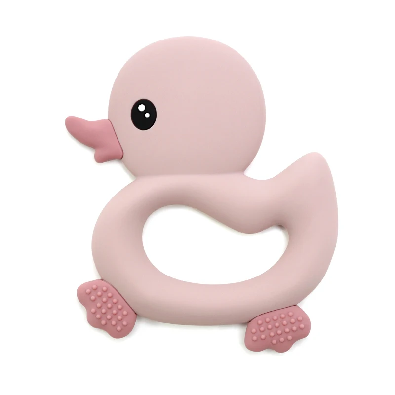 2025 Baby eend vorm Bijtring cartoon zwemmende eend Siliconen Bijtring Baby Speelgoed Tandjes Accessoires