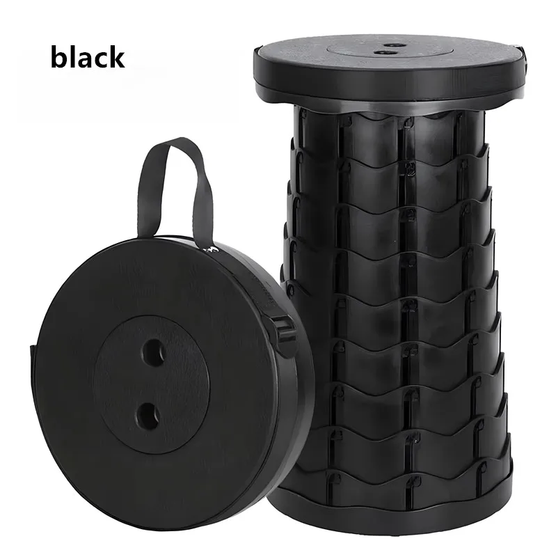 Taburete plegable, silla portátil para exteriores, banco ajustable retráctil para acampar, pesca, aplicable en varias escenas