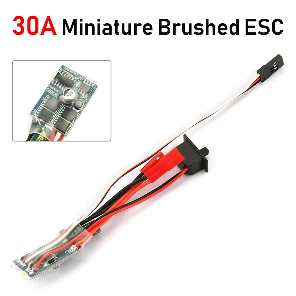 Micro ESC 20A 30A Brushed ESC RC ESC Electric Speed Controller 2S 4~8v for DIY Mini 1/16 1/18 1/24 RC Car Boat Tank w/Brake
