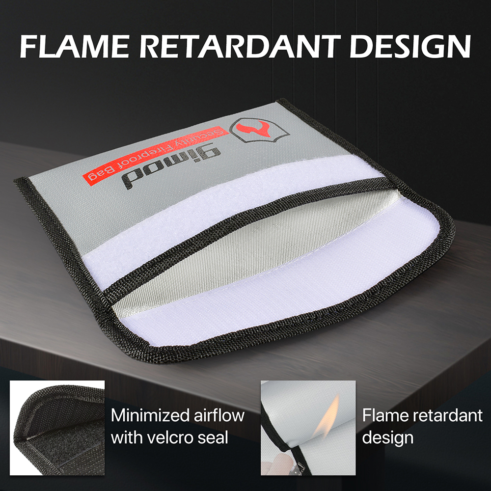 9imod 5x8 インチポータブル耐火バッグ防爆防水リポバッテリー安全バッグドキュメント通貨キー耐火バッグ