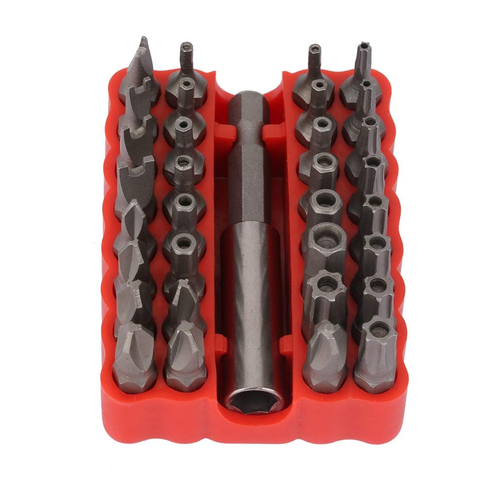 Conjunto de chave de fenda oca 33 em 1 com haste de extensão magnética phillips torx chave de fenda bits ferramenta de reparo manual para pequenos espaços diy