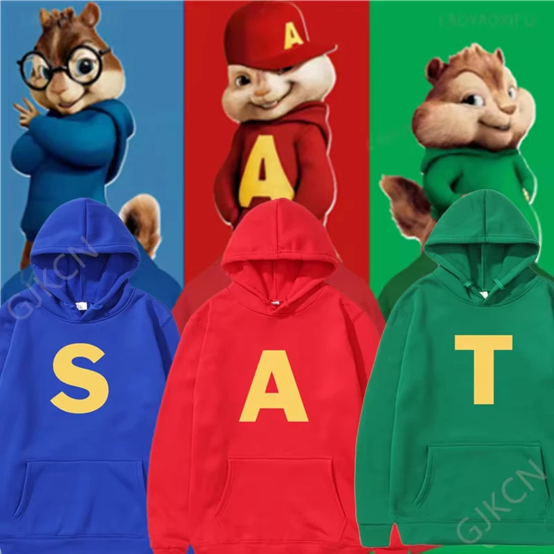 Alvin and The Chipmunks_ The Squeakquel's Pullover Mujer Manfashion Sudadera con hombros caídos disponible para la mejor amiga Sudadera con capucha