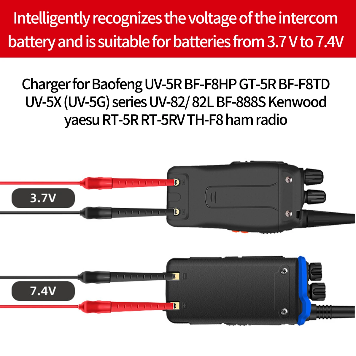 Baofeng トランシーバー ユニバーサル USB 充電器ケーブル BaoFeng UV-5R UV-82 BF-888S TYT Retevis RadioDuaArahdenganLampuIndikator