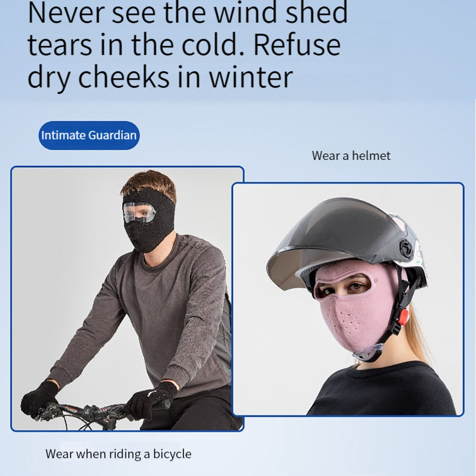 GETINFIT-mascarilla cálida de lana extendida para invierno, gafas de lana a prueba de viento de alta definición, máscara antivaho y antipolvo para colgar en la oreja