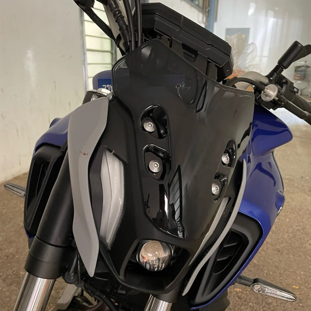 2023 2022 2021 For Yamaha MT07 Windscreen MT-07 MT 07 mt07 Motorcycle Windshield Deflectors Wind Shield Screen Protector 2024