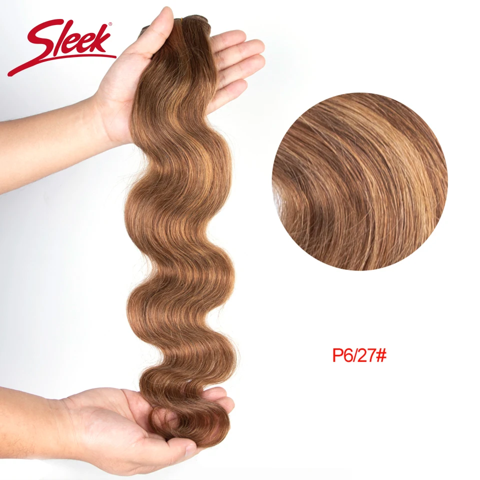 Kiểu Dáng Đẹp Brasil Tóc Vàng P4/27 P6/27 Sóng Thân Tóc Dệt Lưng Tự Nhiên Remy Nâu P6/30 P1B/30 Màu Tóc