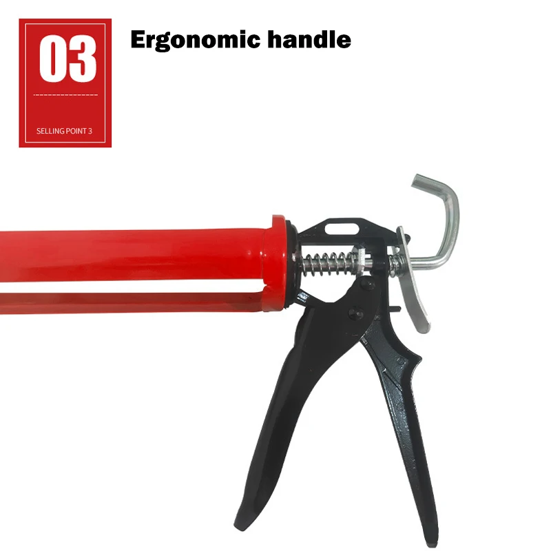 Glass Glue Gun 360° Rotating Multi-function Manual Caulking Guns Glue Seals for Doors and Windows Silicone Filling Hand Tools