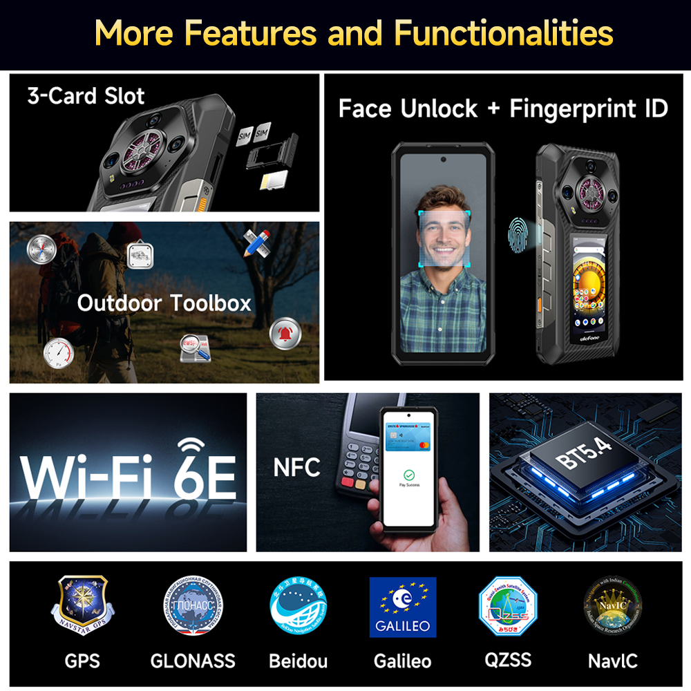 【World Premiere】Ulefone Armor 30 Pro 5G Rugged Phone Android 14 Smartphone 6.9" 120Hz 32GB+512GB 12800mAh Night Camera 64MP NFC