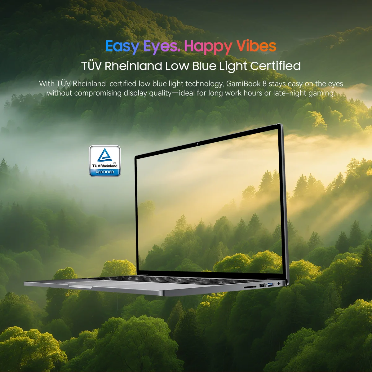 Blackview ‎ GamiBook 8 AMD R7 7735HS 16 "5000 MAH Laptop 16 GB LPDDR5 RAM 512 GB ROM Windows 11Pro BT5.2 Wifi 6 Verlicht toetsenbord