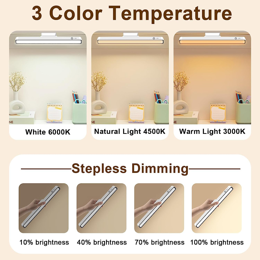 Lampe de bureau suspendue lampe de Table magnétique Led Usb Rechargeable gradation continue armoire placard garde-robe veilleuse