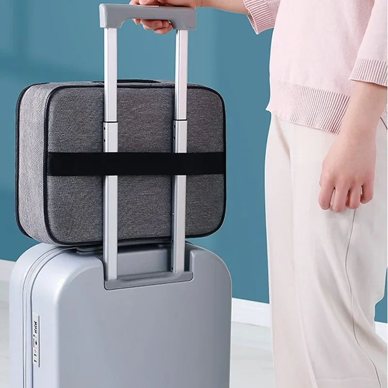 Maletín multifuncional impermeable para oficina, bolsa de almacenamiento de documentos, organizador de tarjetas bancarias, viaje de negocios, accesorio de viaje
