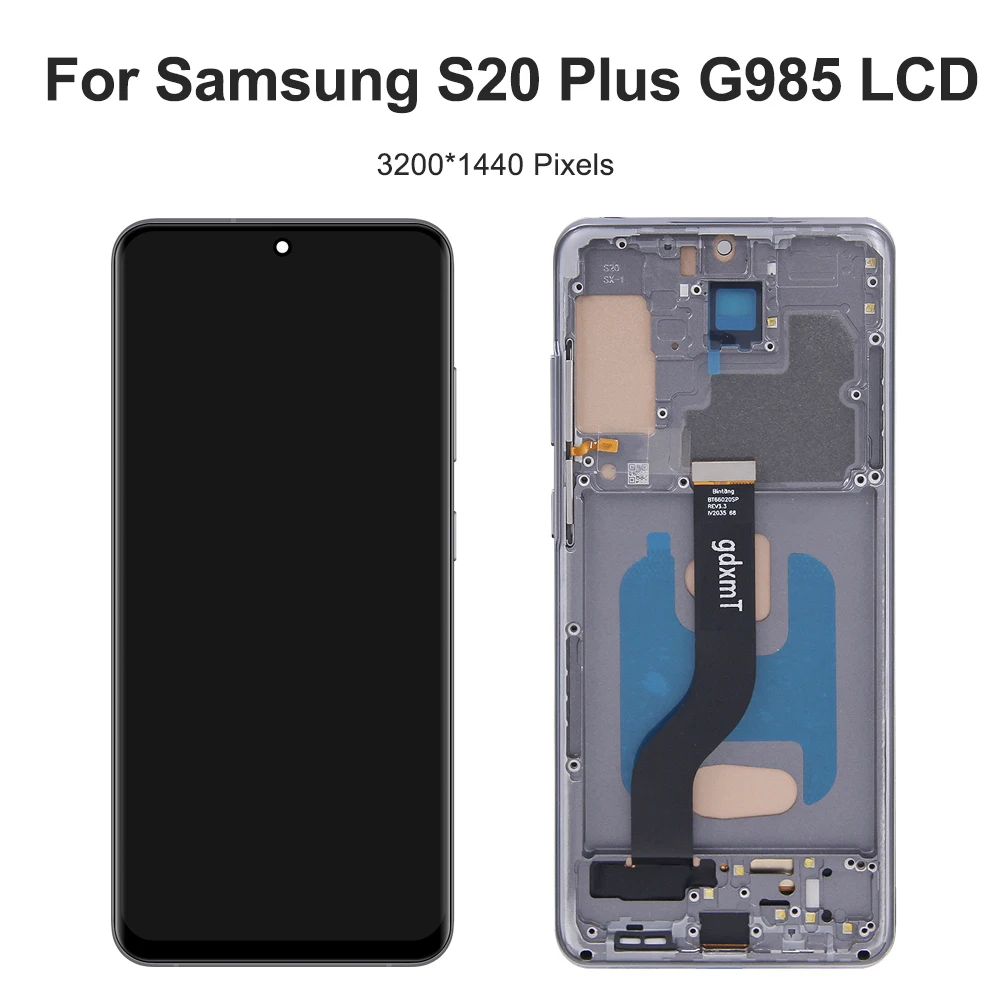 S20 プラスサムスンテスト済み S20 + G985 G985F G985F/DS lcd ディスプレイタッチスクリーンデジタイザアセンブリの交換