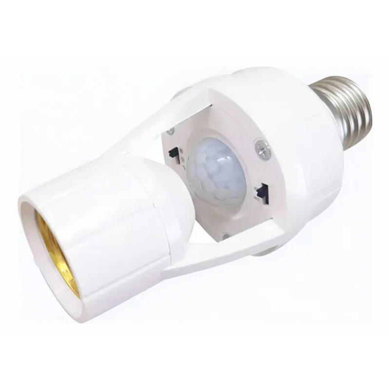 1/4Pack 360 Degree Infrared Motion Sensor E27 Socket Lamp Holder With Sensor Adjustable Induction Light Delay Switch