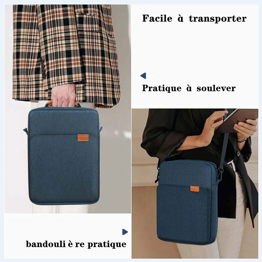 Pochette pour tablette en poudre, sac pour iPad Pro 12, 9, 11, iPad 10e, Air 5, 4, 3, 10.9, 10.2 pouces, 9e, 8e, 7e génération, 2021, 2022