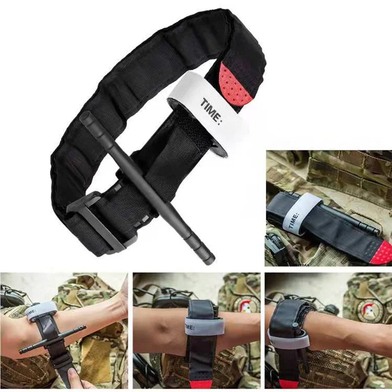 Garrot de Combat tactique de survie, 2 à 4 pièces, ceinture d'urgence médicale rotative, Camping en plein air, Exploration