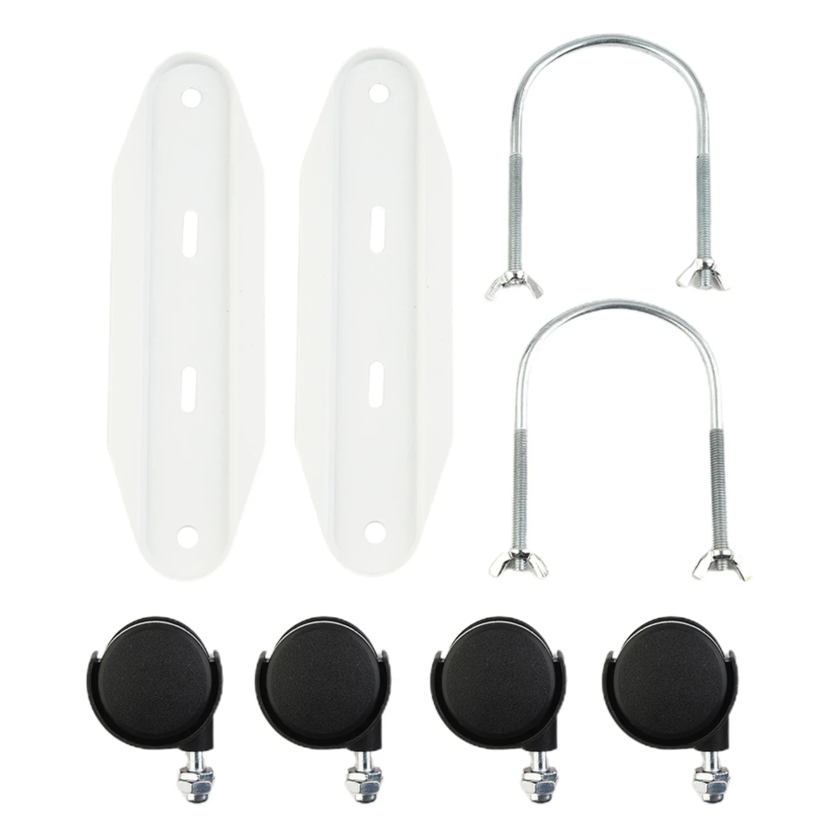 2x オイルティンプーリーブラケット水力発電ラジエーター電気ヒーターモバイル 360 ° - 方向性ホイールスタンドホームオフィスハードウェア