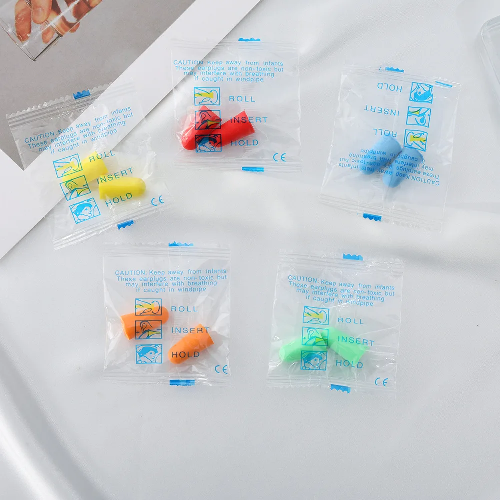 10 pairs of earplugs noise reduction sleep foam plugs Reuse snoring earplugs sound insulation sleep earplugs