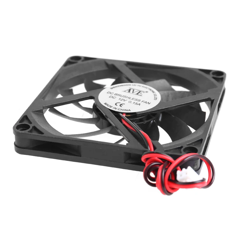 12V 2-poliger 80x80x10mm PC-Computer CPU-System Kühlkörper bürstenloser Lüfter Desktop-PC-Gehäuse Kühler lüfter