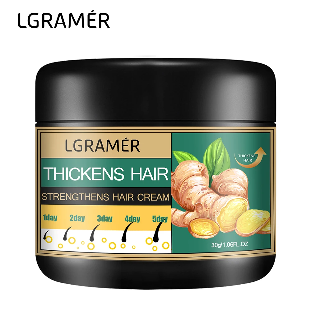 Creme de crescimento capilar, gengibre, alopecia, reparação, prevenção da perda de cabelo, tratamento de calvície, fortalecedor denso, produtos de cuidados capilares