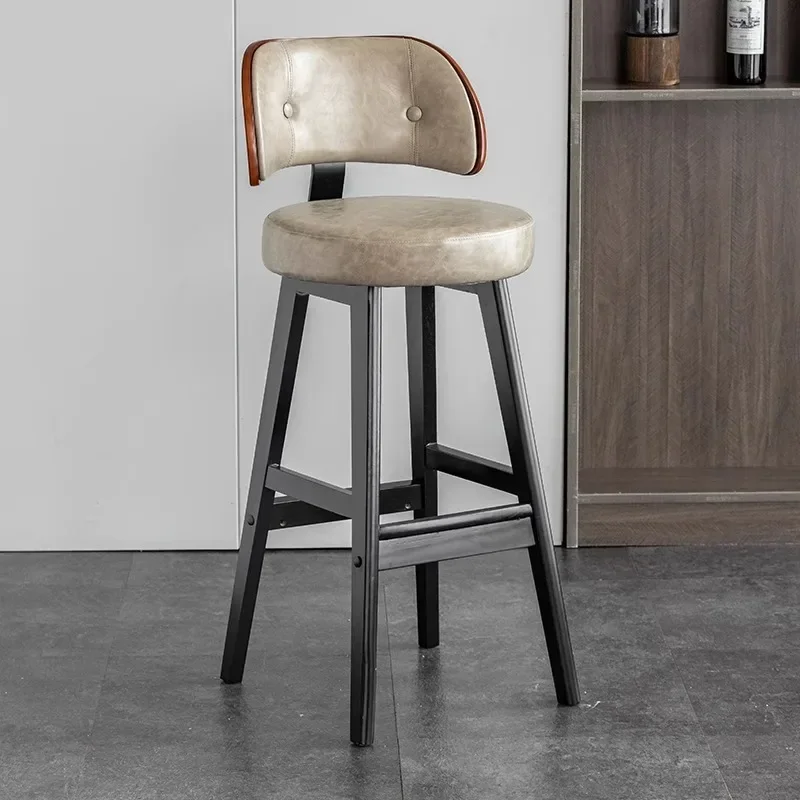 Hoker เก้าอี้บาร์สูงเก้าอี้ Designer เก้าอี้หมุนห้องครัวเล็บ Modern Design เก้าอี้ Nordic สูง Poltrona เฟอร์นิเจอร์ไม้