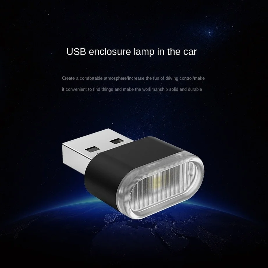 1 Xe Ô Tô Mini USB LED Bầu Không Khí Đèn Nội Thất Ô Tô Neon Đèn Trang Trí Chiếu Sáng Khẩn Cấp Đa Năng Máy Tính Di Động Cắm chơi