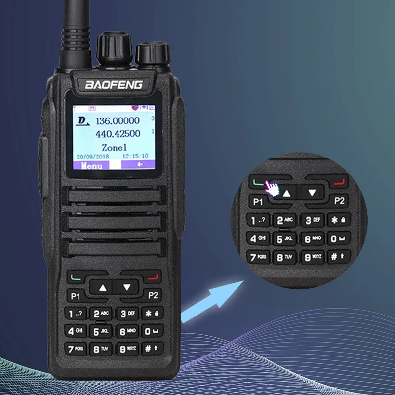 Baofeng Dmr 1701 Open Gd77 Walkie Talkie Digital Modo Dual Radio Analógica Bidireccional Abierto Gd77 Ranura de Tiempo Dual Nivel 1 + 2 Dr 1801