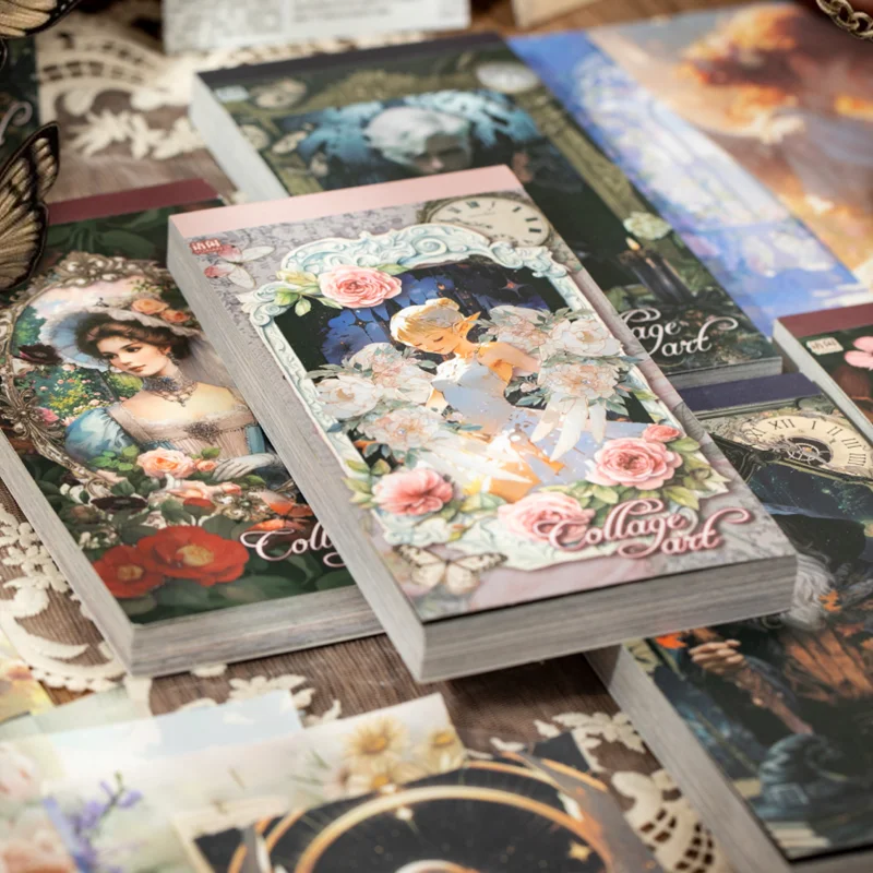 100 pezzi/libro collage art materiale leggero carta stile anime fai da te sfondo decorazione materiale carta