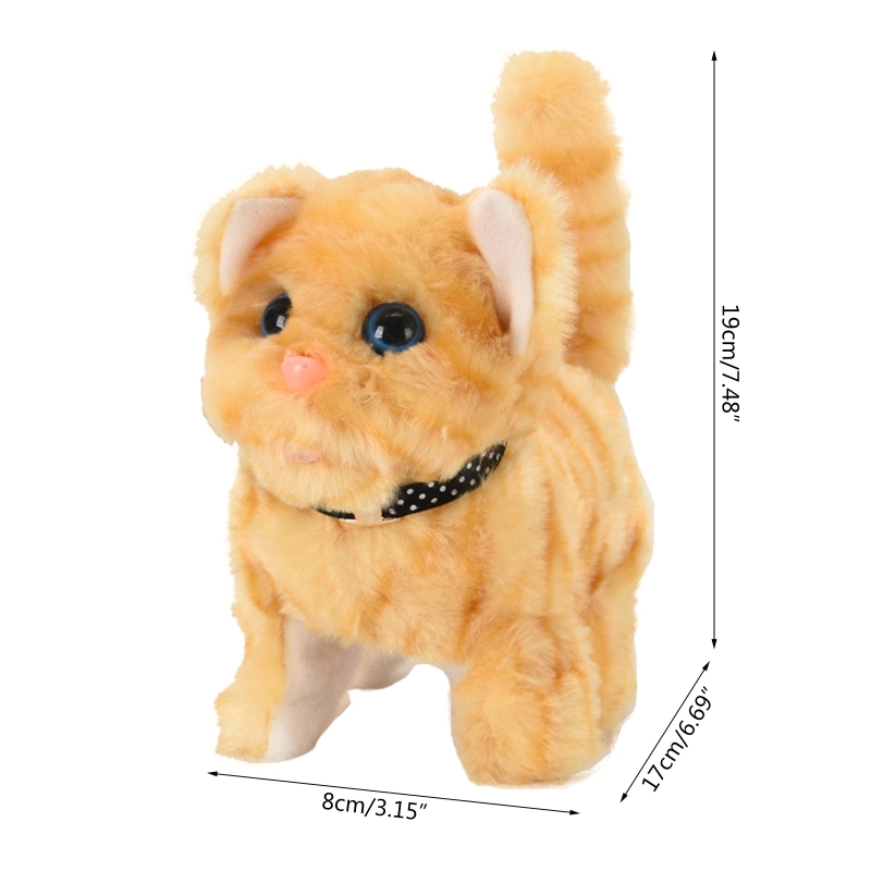 Brinquedo eletrônico do robô do luxuoso para o gato, animal bonito andando, animal running, shake tail, brinquedos elétricos para crianças, presente de aniversário