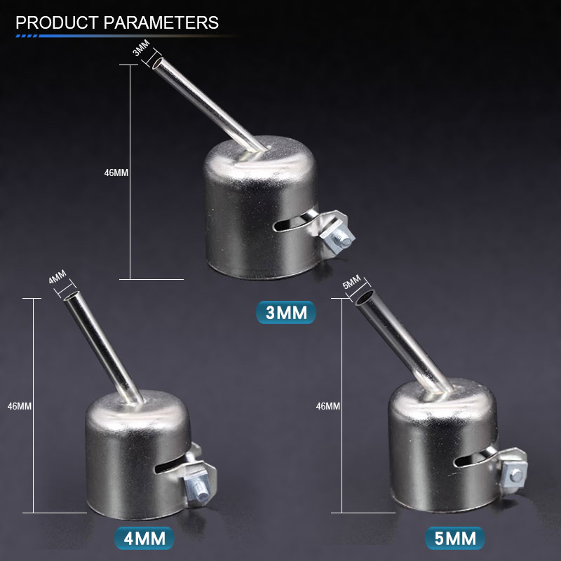 850 Hot Air Nozzle 45 Degree Curved Angle Welding Nozzle For 850 Series Hot Air Rework Station Accessories 3/4/5/6/8/10MM 1Pcs