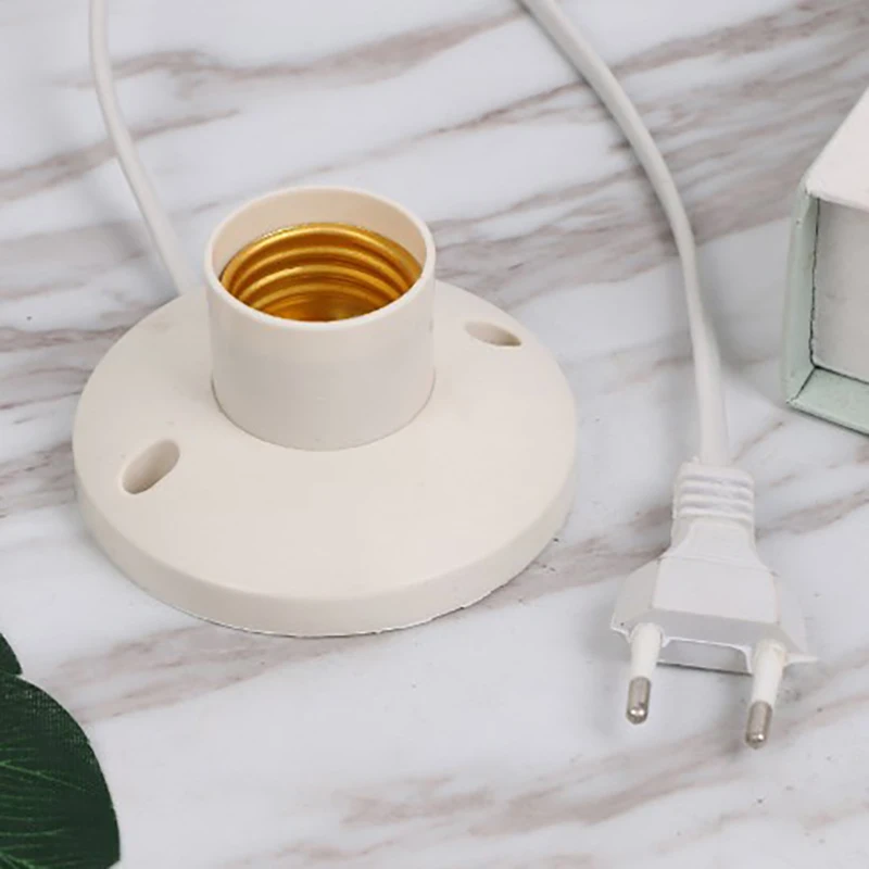 Support de lampe LED ue, prise d'ampoule E27, prise dôme avec Base de câble pour lampe de Table, supports de nuit, accessoires